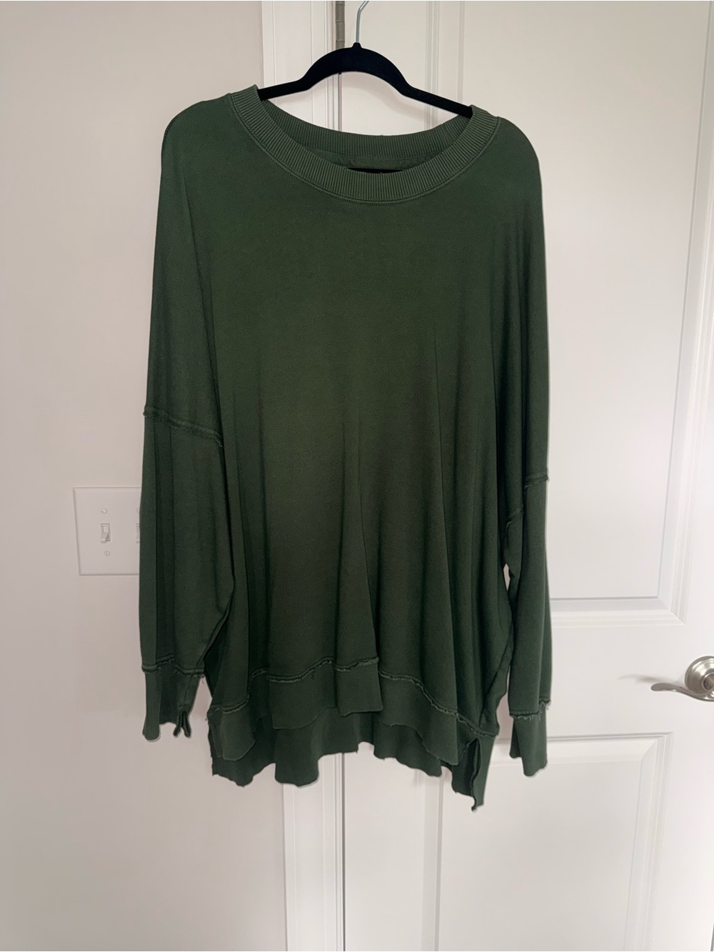 aerie Olive Green Lightweight Oversized Sweatshirt